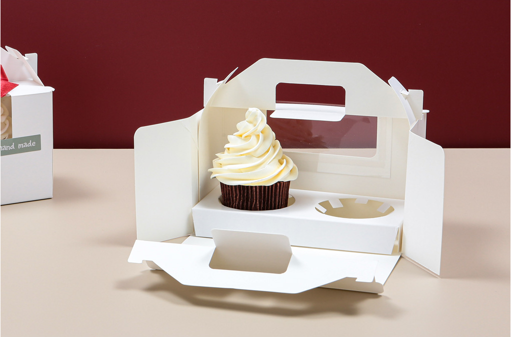 マフィン/カップケーキボックス窓型白（20枚）